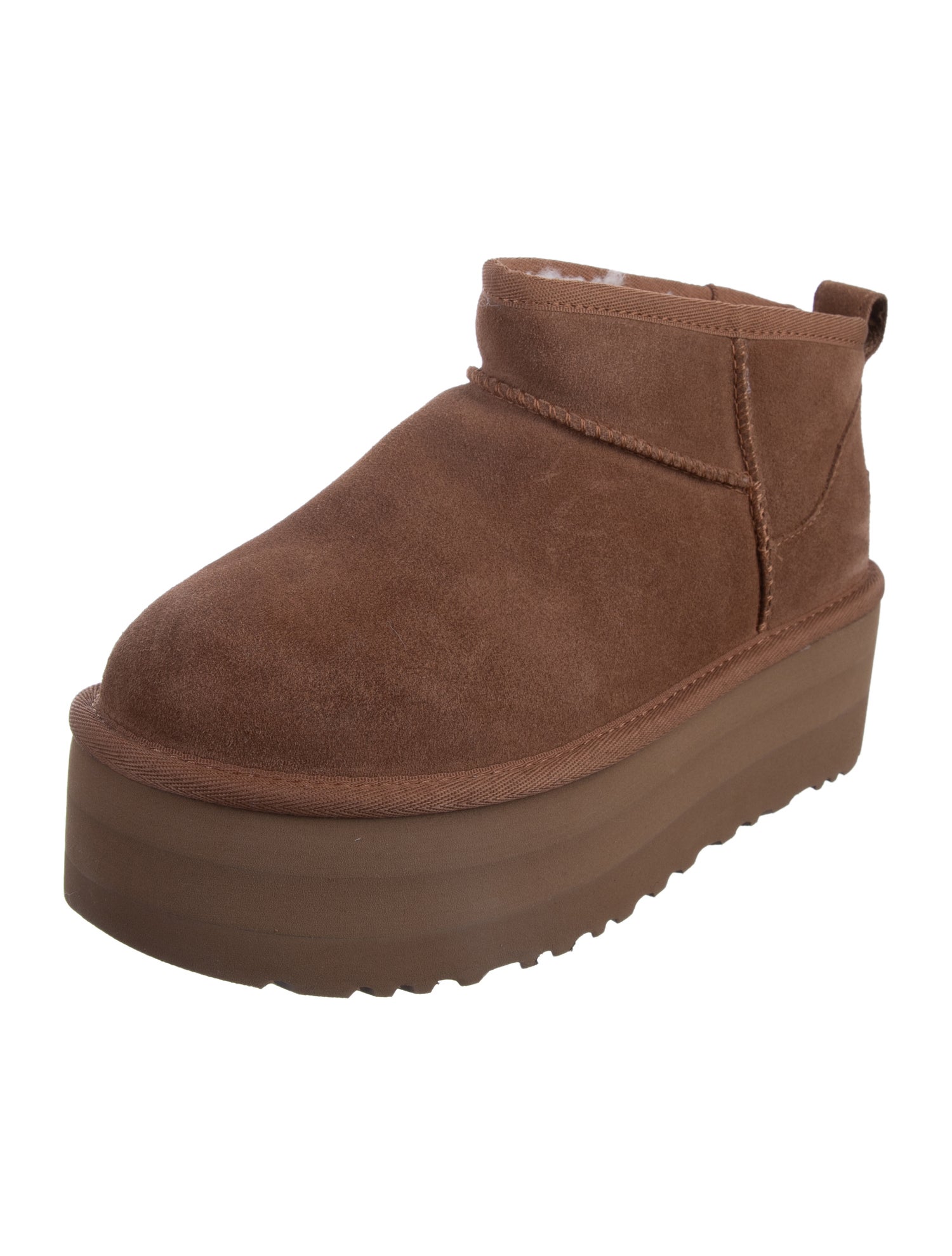 UGG Suede Fur Trim Boots