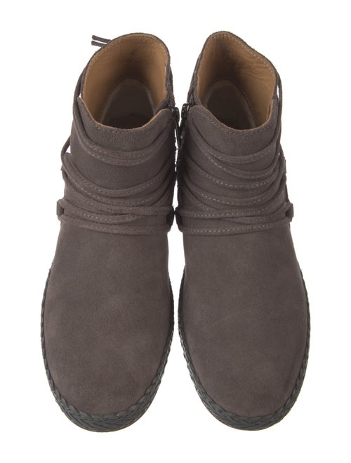 UGG Suede Braided Accents Lace-Up Boots