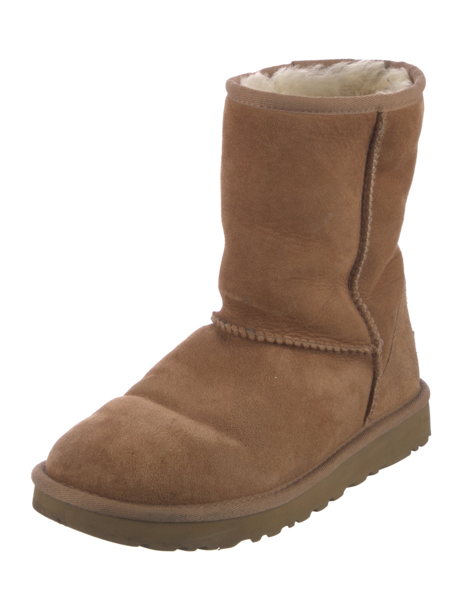 UGG Suede Fur Trim Boots