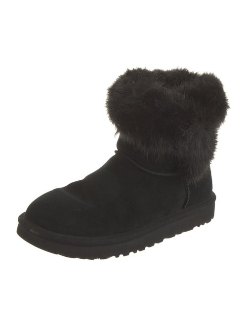 UGG Suede Faux Fur Trim Boots