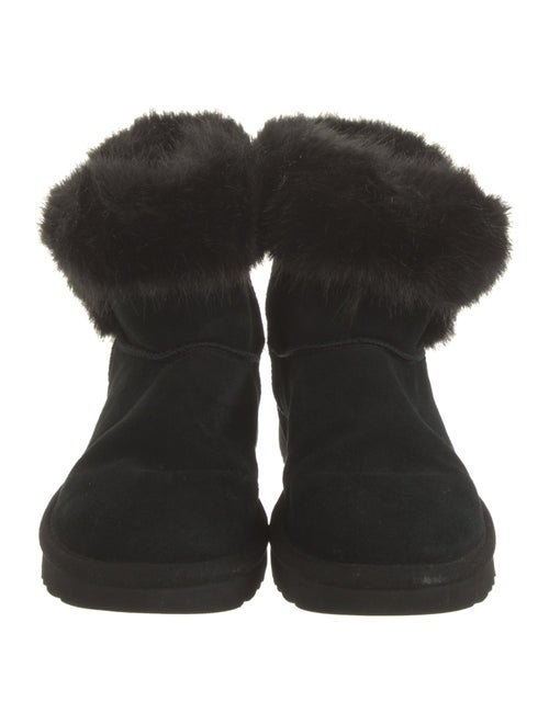 UGG Suede Faux Fur Trim Boots