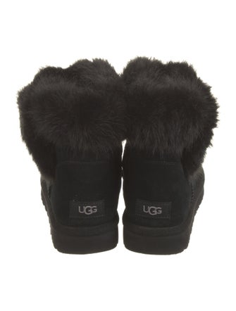 UGG Suede Faux Fur Trim Boots