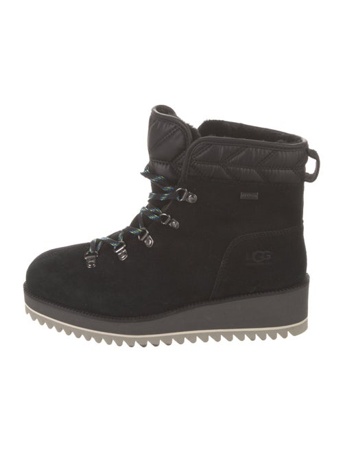 UGG Suede Leather Trim Embellishment Lace-Up Boots