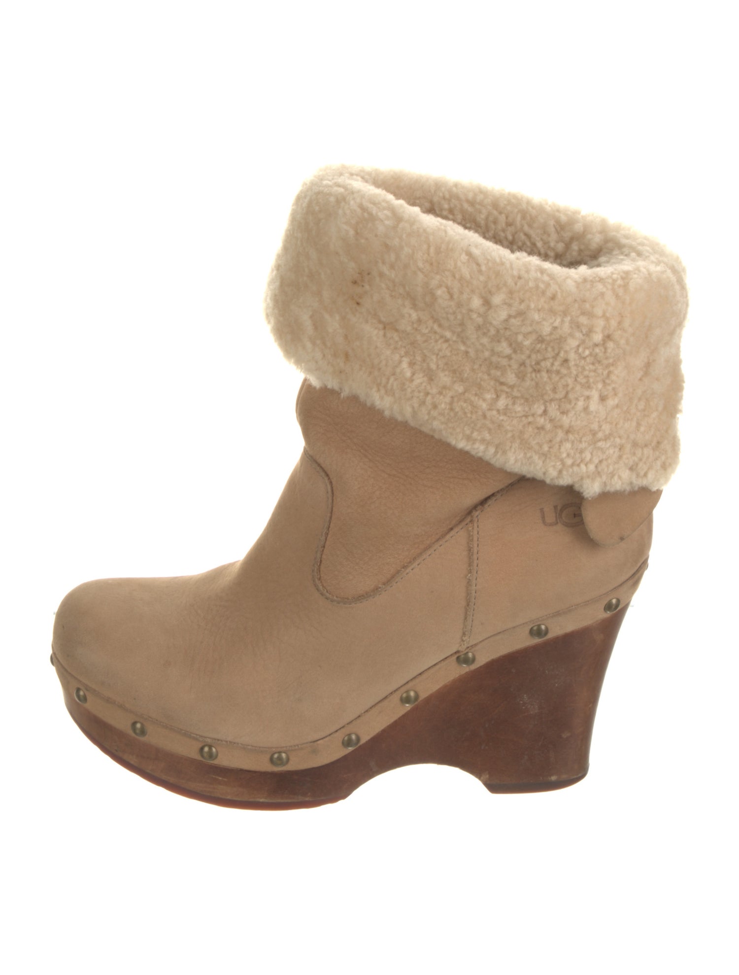 UGG Suede Colorblock Pattern Rain Boots