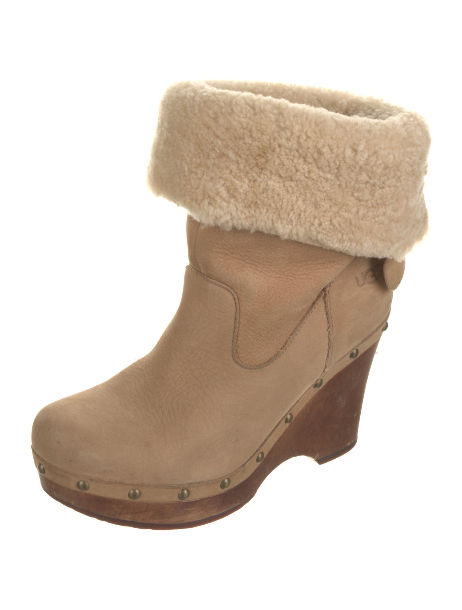 UGG Suede Colorblock Pattern Rain Boots