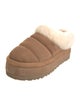 UGG Suede Fur Trim Mules