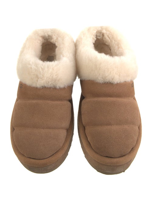 UGG Suede Fur Trim Mules