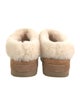 UGG Suede Fur Trim Mules
