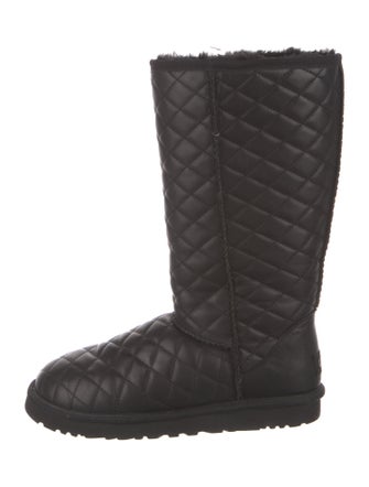 UGG Quilted Pattern Leather Boots