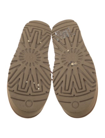 UGG Suede Fur Trim Lace-Up Boots