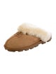 UGG Suede Fur Trim Mules