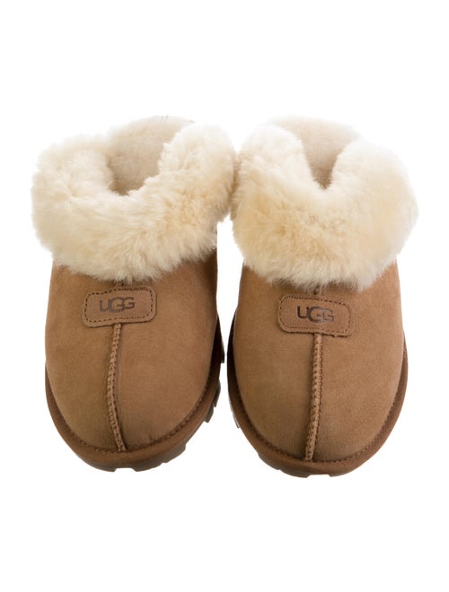 UGG Suede Fur Trim Mules