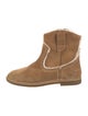 UGG Suede Fur Trim Snow Boots