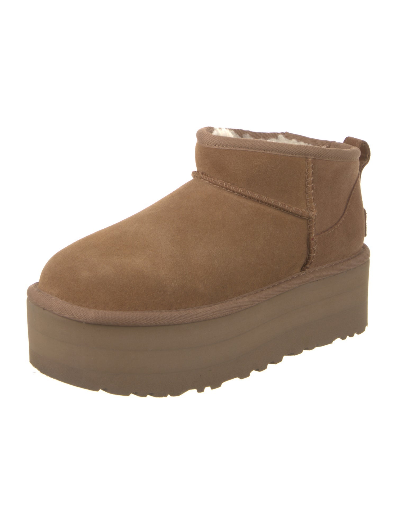 UGG Suede Fur Trim Boots