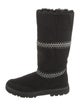 UGG Suede Embroidered Accent Moto Boots