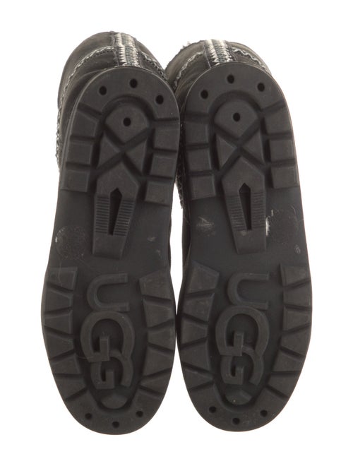 UGG Suede Embroidered Accent Moto Boots