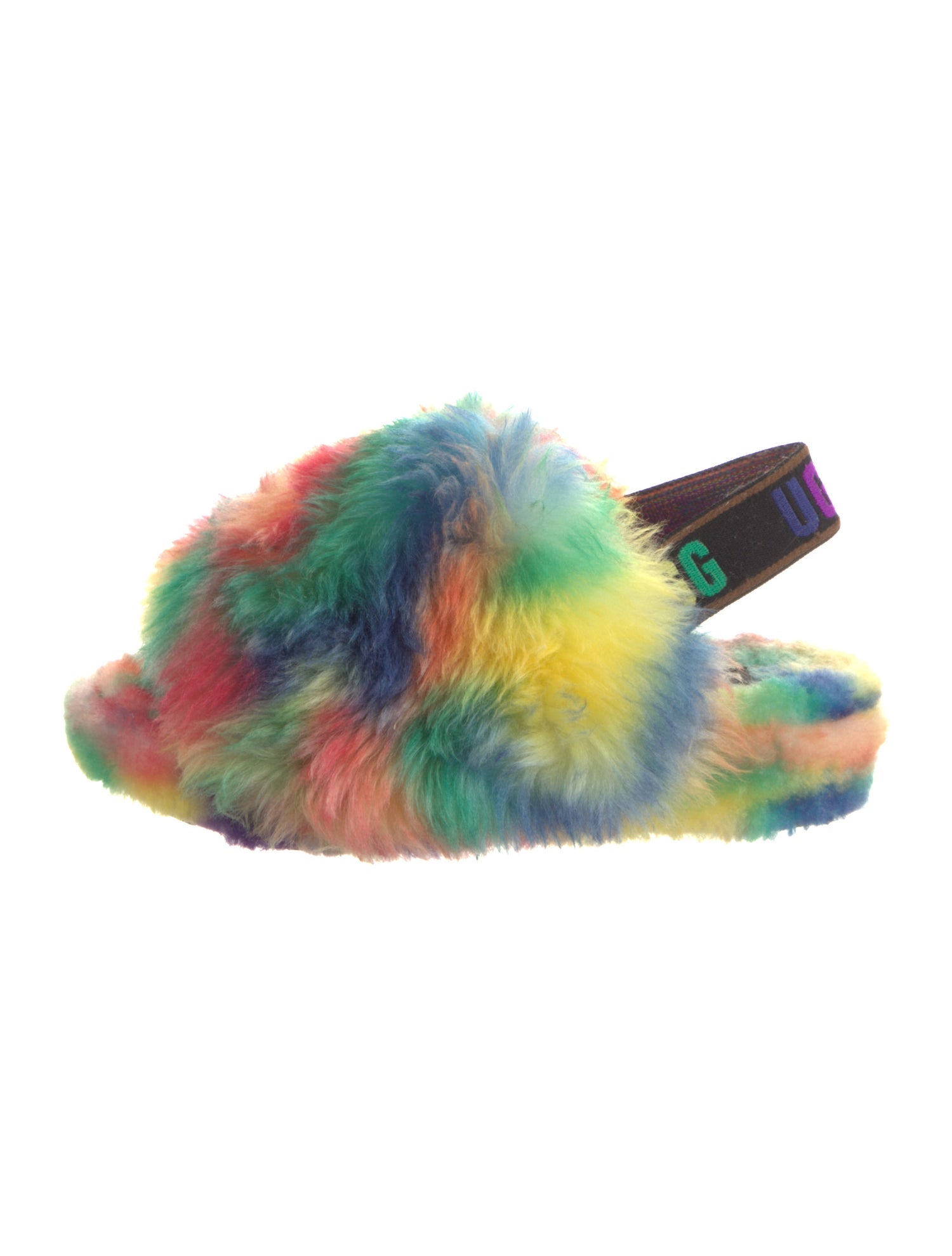 UGG Faux Fur Printed Sandals