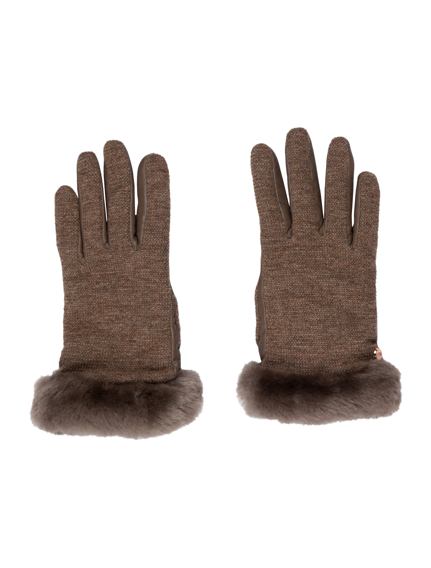 UGG Wool-Blend Leather Gloves