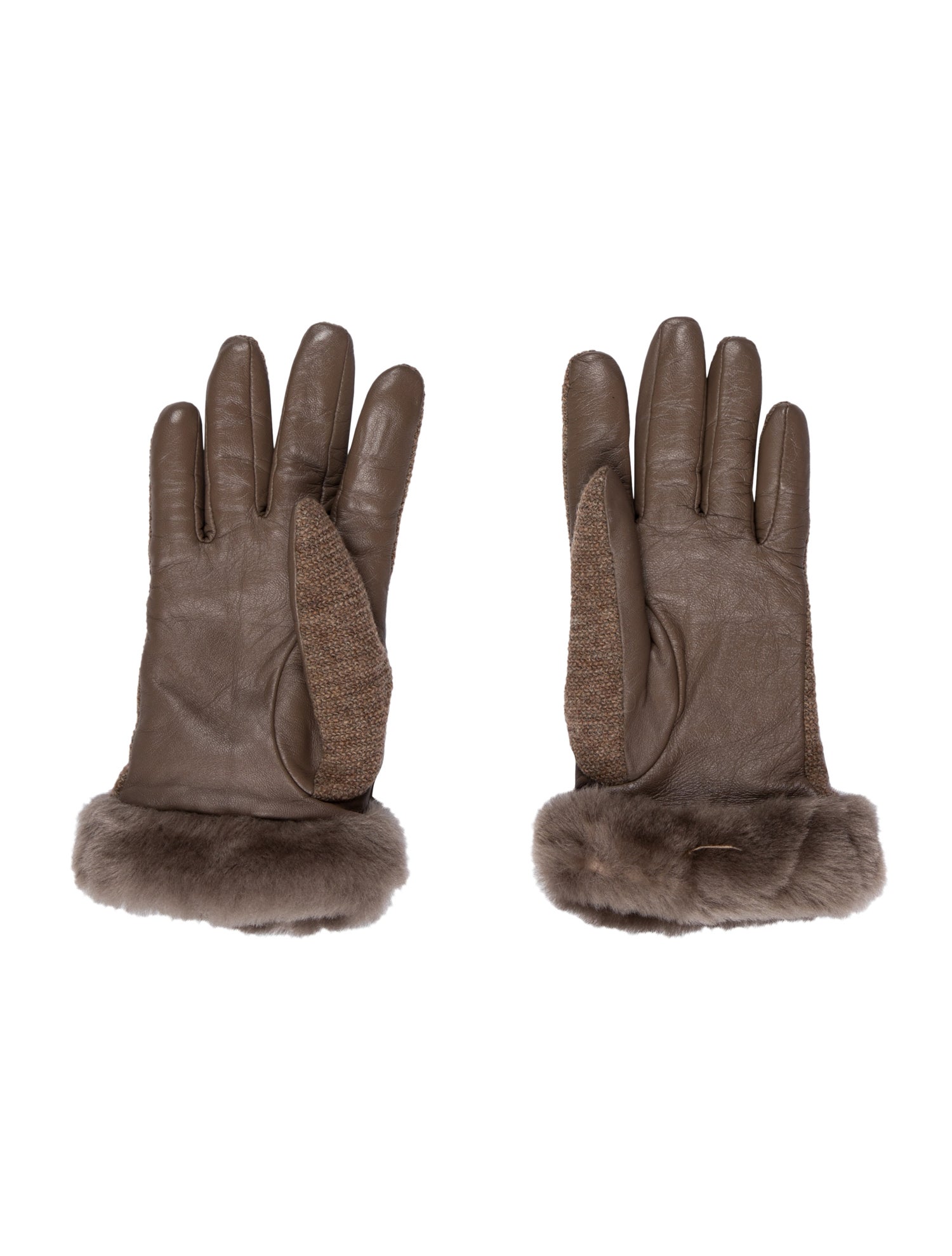 UGG Wool-Blend Leather Gloves
