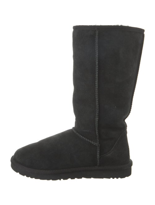 UGG Suede Fur Trim Boots