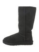 UGG Suede Fur Trim Boots