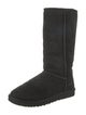 UGG Suede Fur Trim Boots