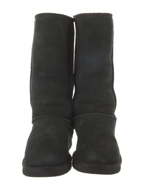 UGG Suede Fur Trim Boots