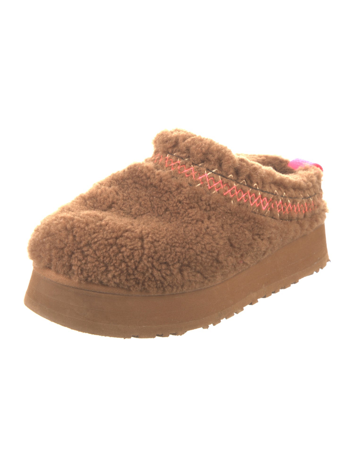 UGG Shearling Whipstitch Trim Mules