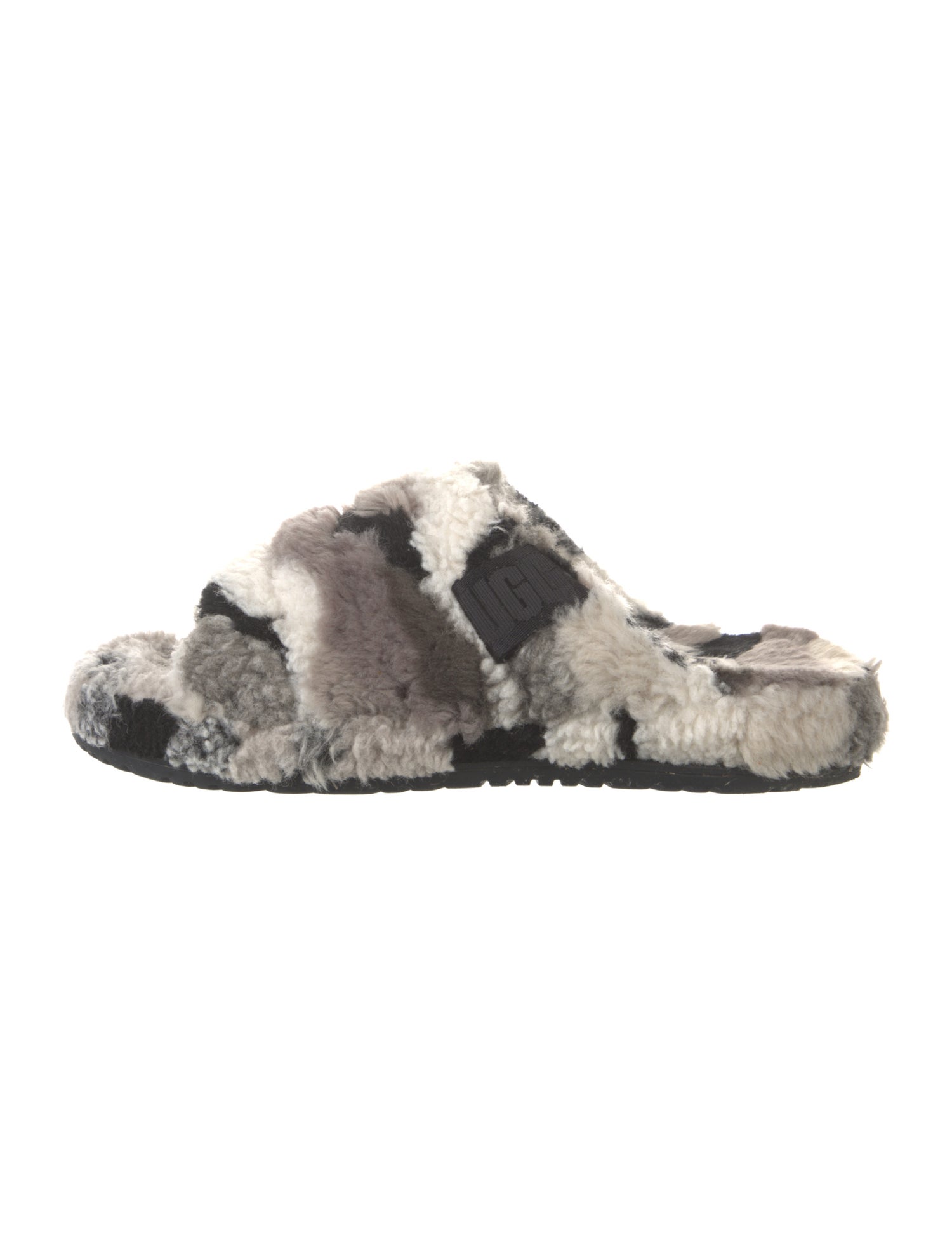 UGG Shearling Animal Print Slides