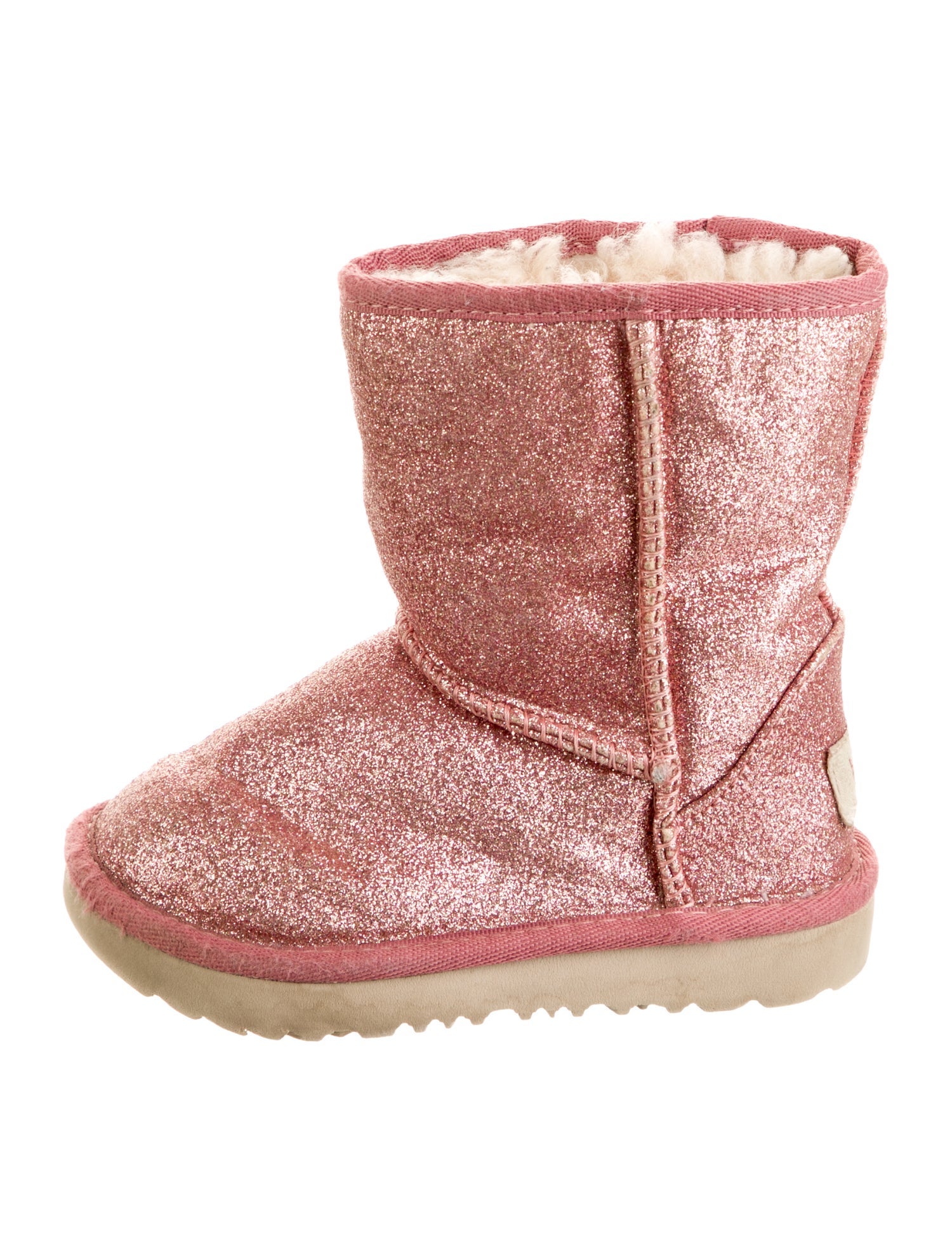 UGG Girls' Classic Short II Glitter Boots
