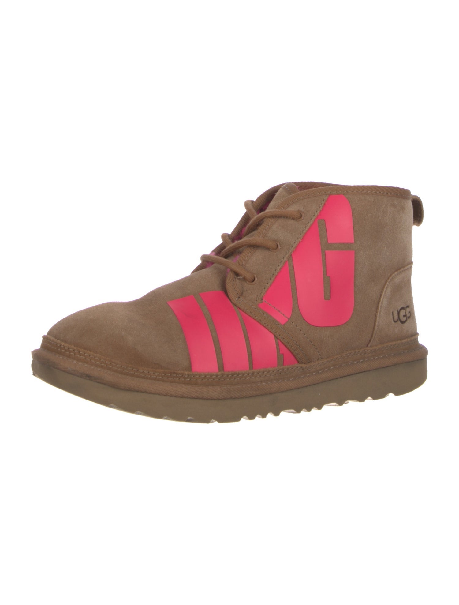 UGG Suede Graphic Print Lace-Up Boots