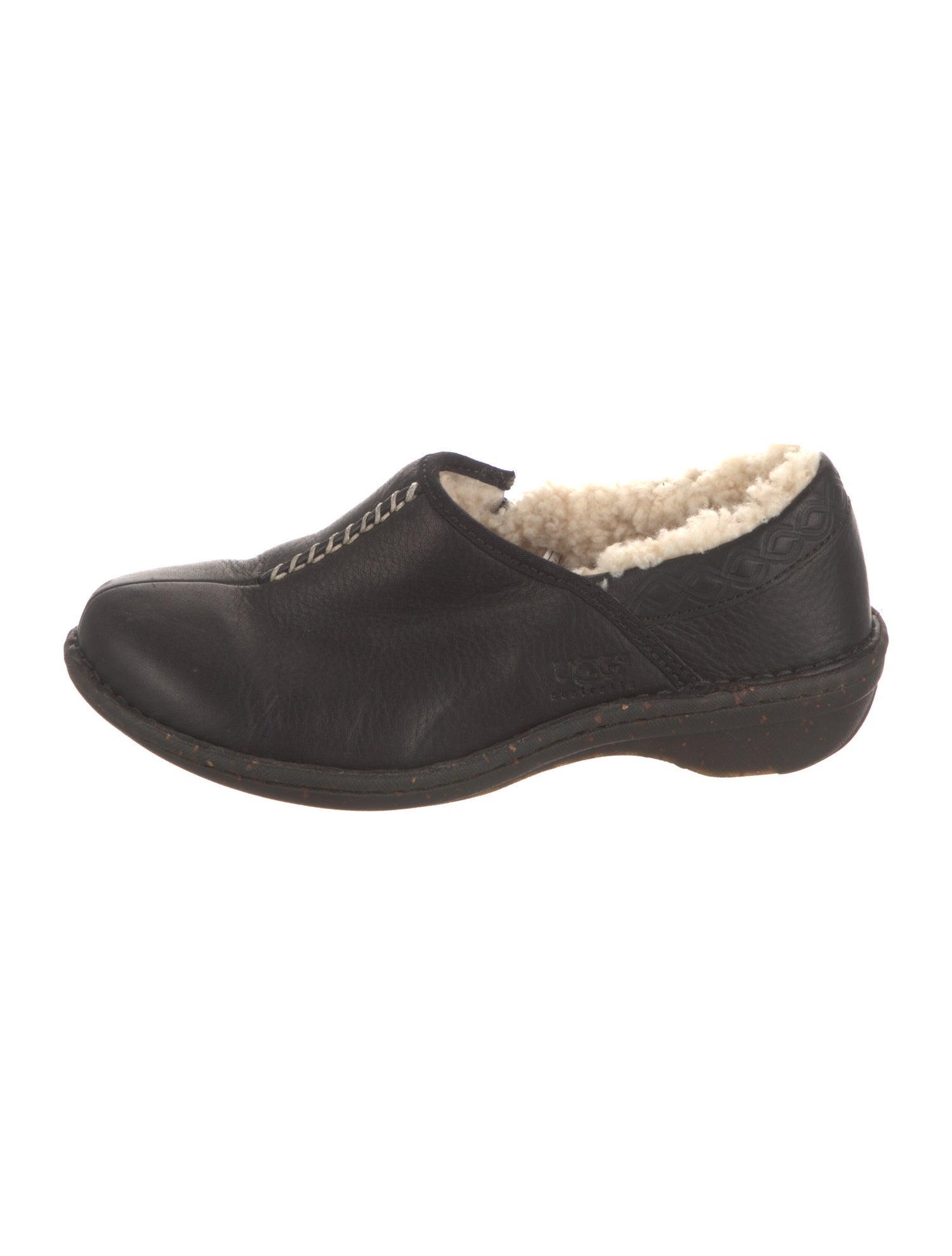 UGG Leather Fur Trim Oxfords