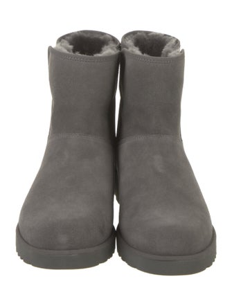 UGG Suede Fur Trim Boots