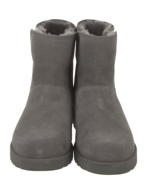 UGG Suede Fur Trim Boots