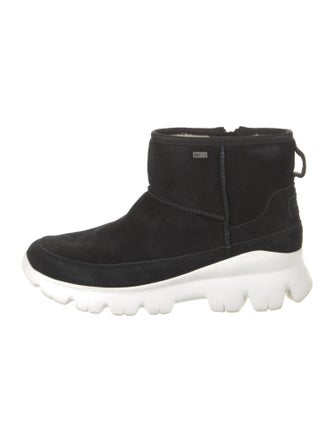 UGG Suede Fur Trim Rain Boots