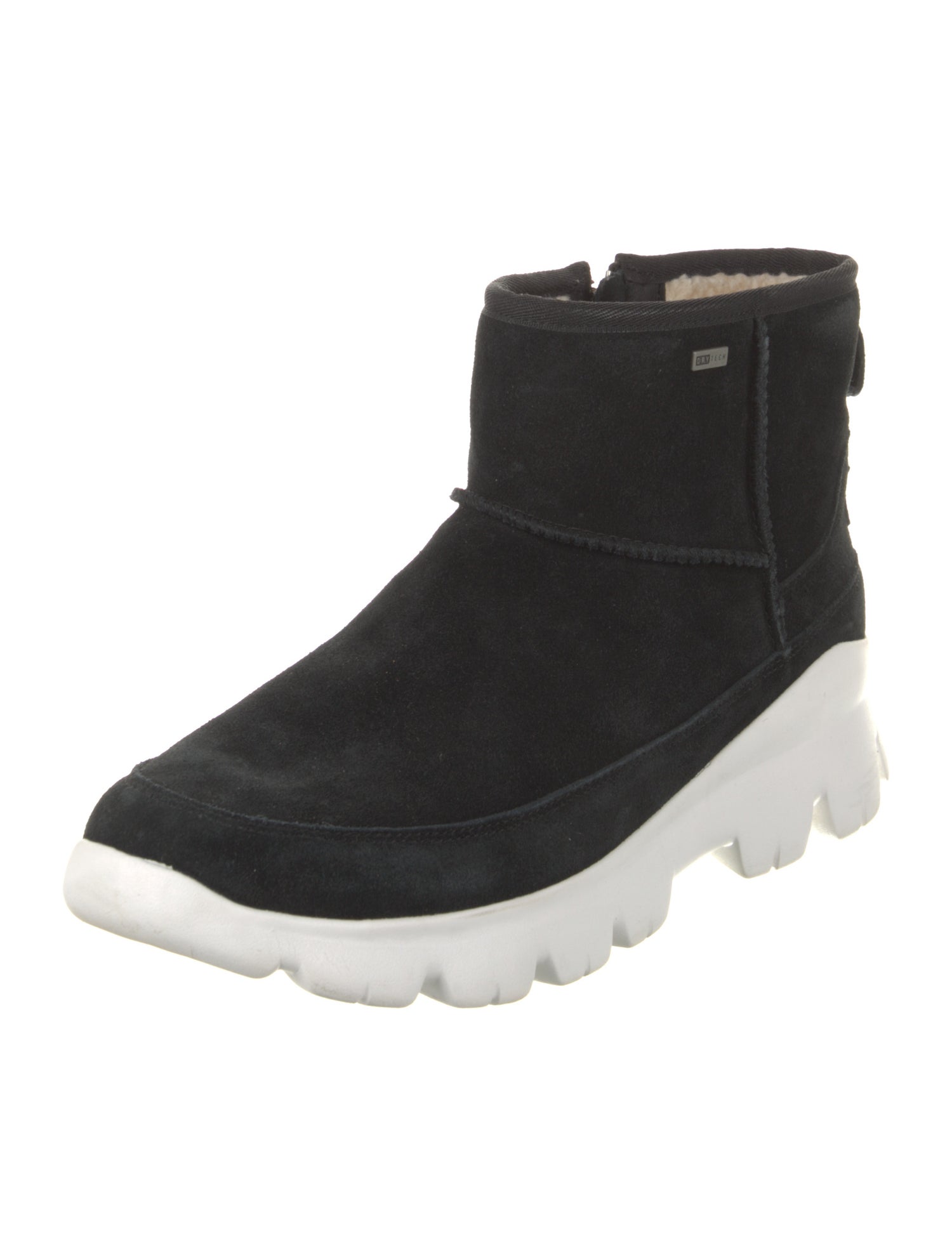 UGG Suede Fur Trim Rain Boots