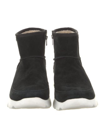 UGG Suede Fur Trim Rain Boots