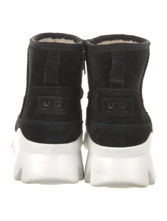 UGG Suede Fur Trim Rain Boots