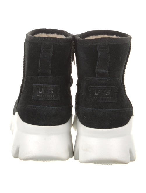 UGG Suede Fur Trim Rain Boots