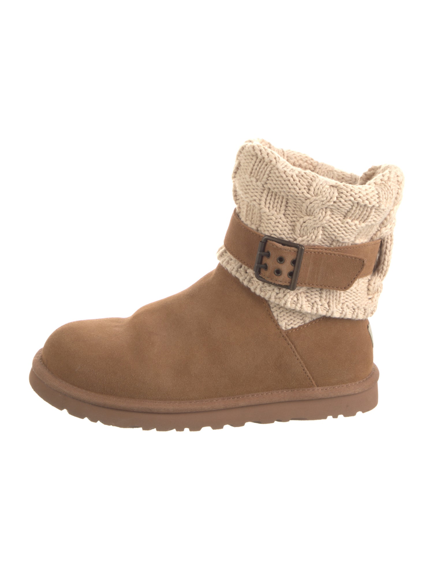 UGG Suede Colorblock Pattern Boots