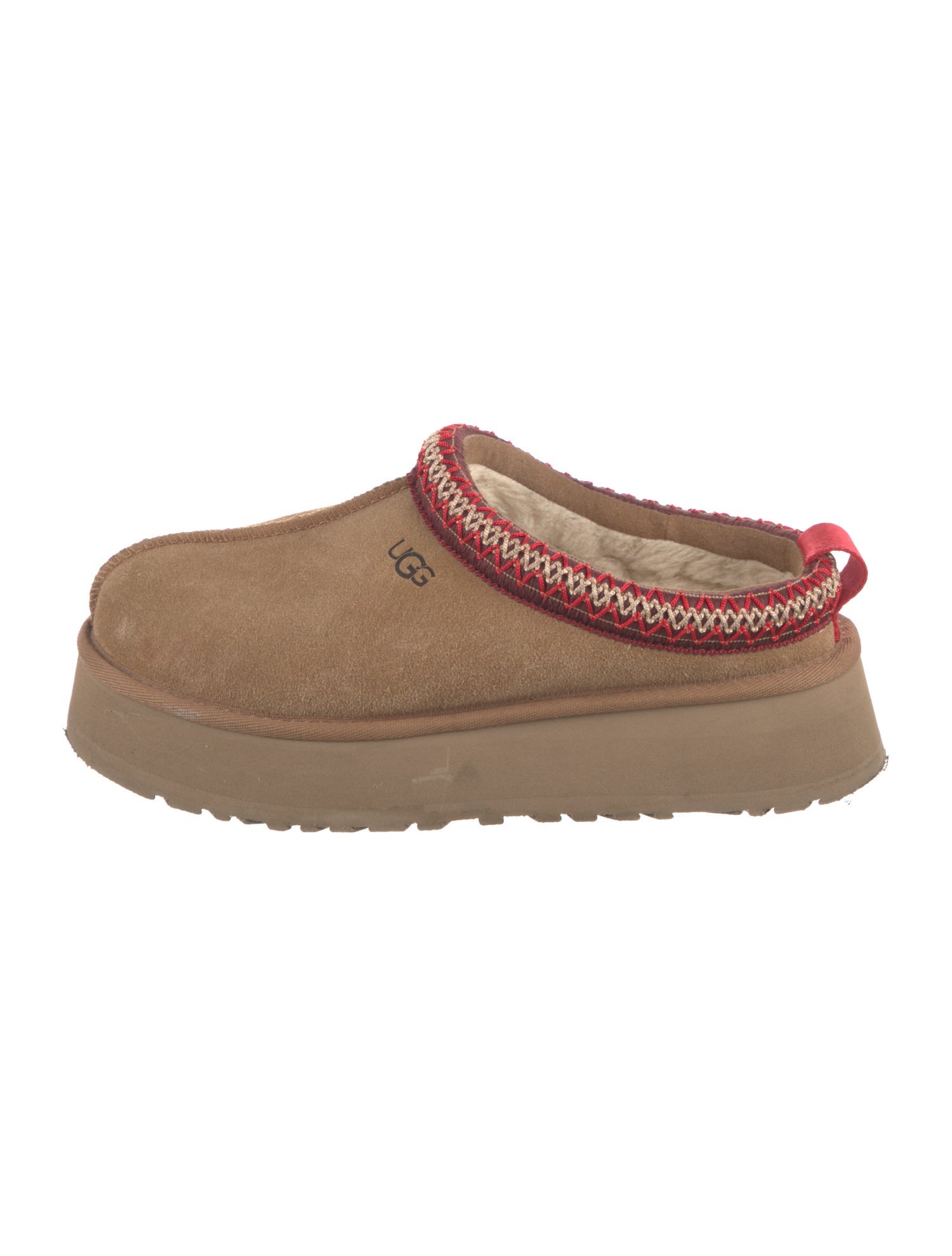 UGG Suede Colorblock Pattern Lace-Up Boots