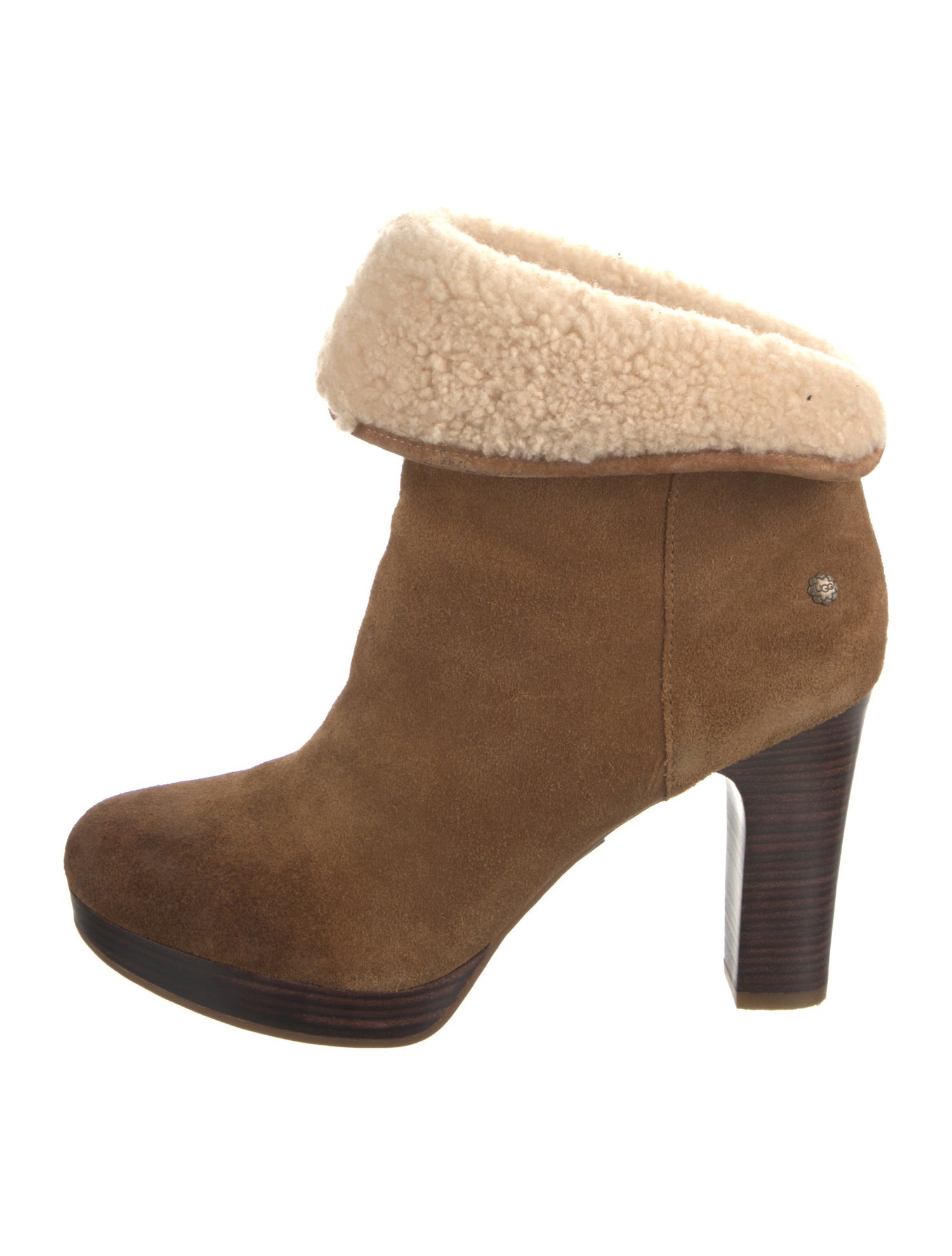 UGG Suede Colorblock Pattern Boots