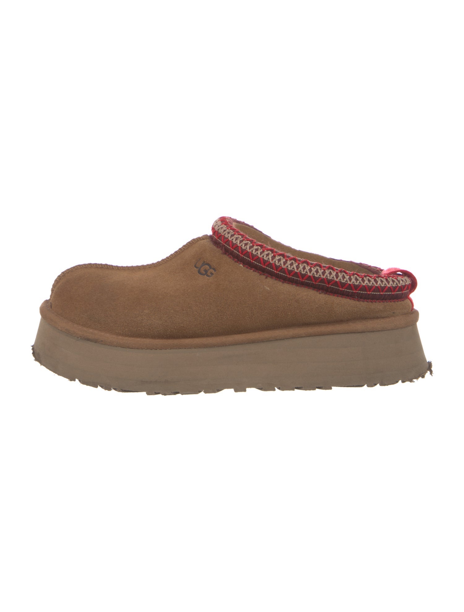 UGG Suede Embroidered Accent Flats