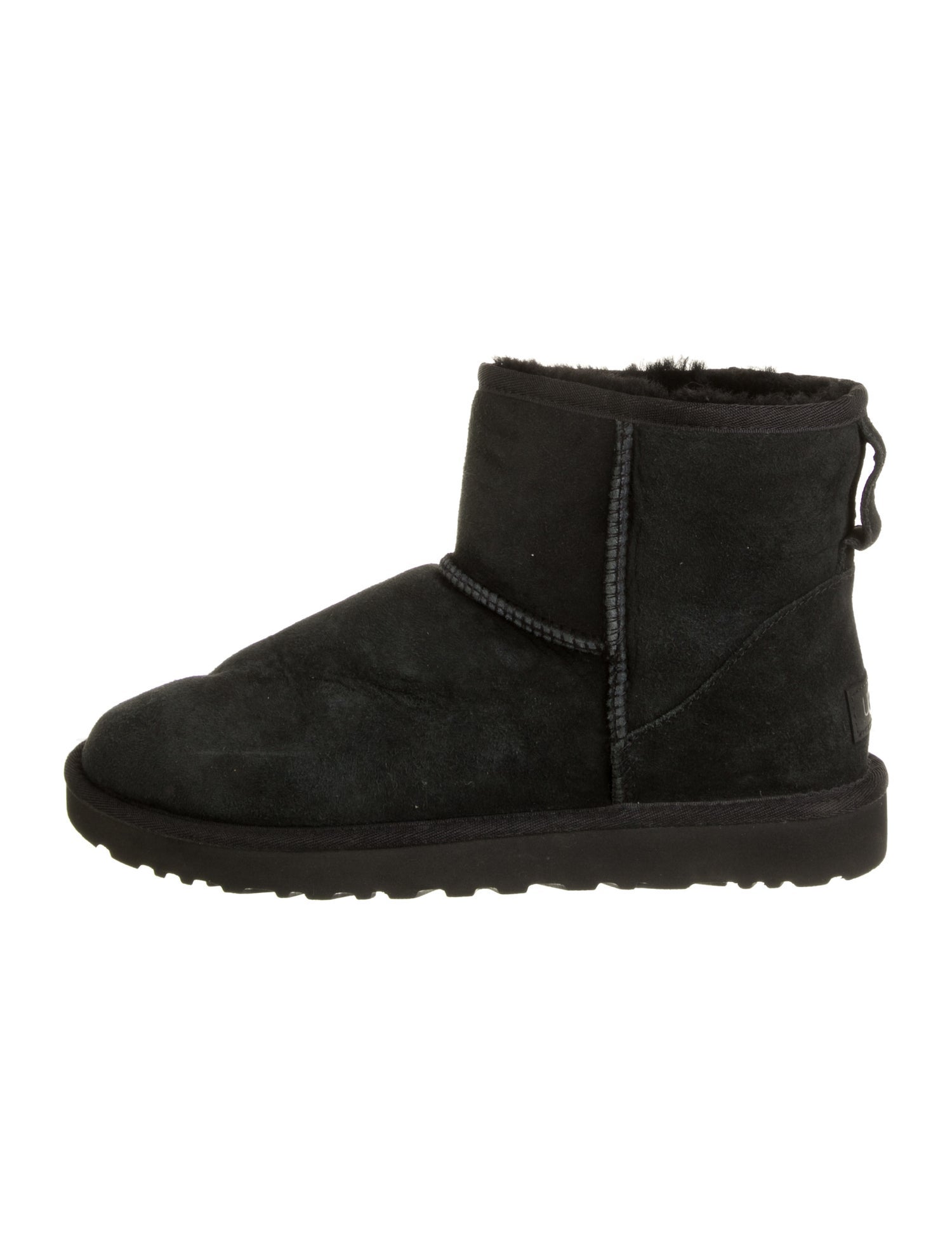 UGG Suede Fur Trim Boots