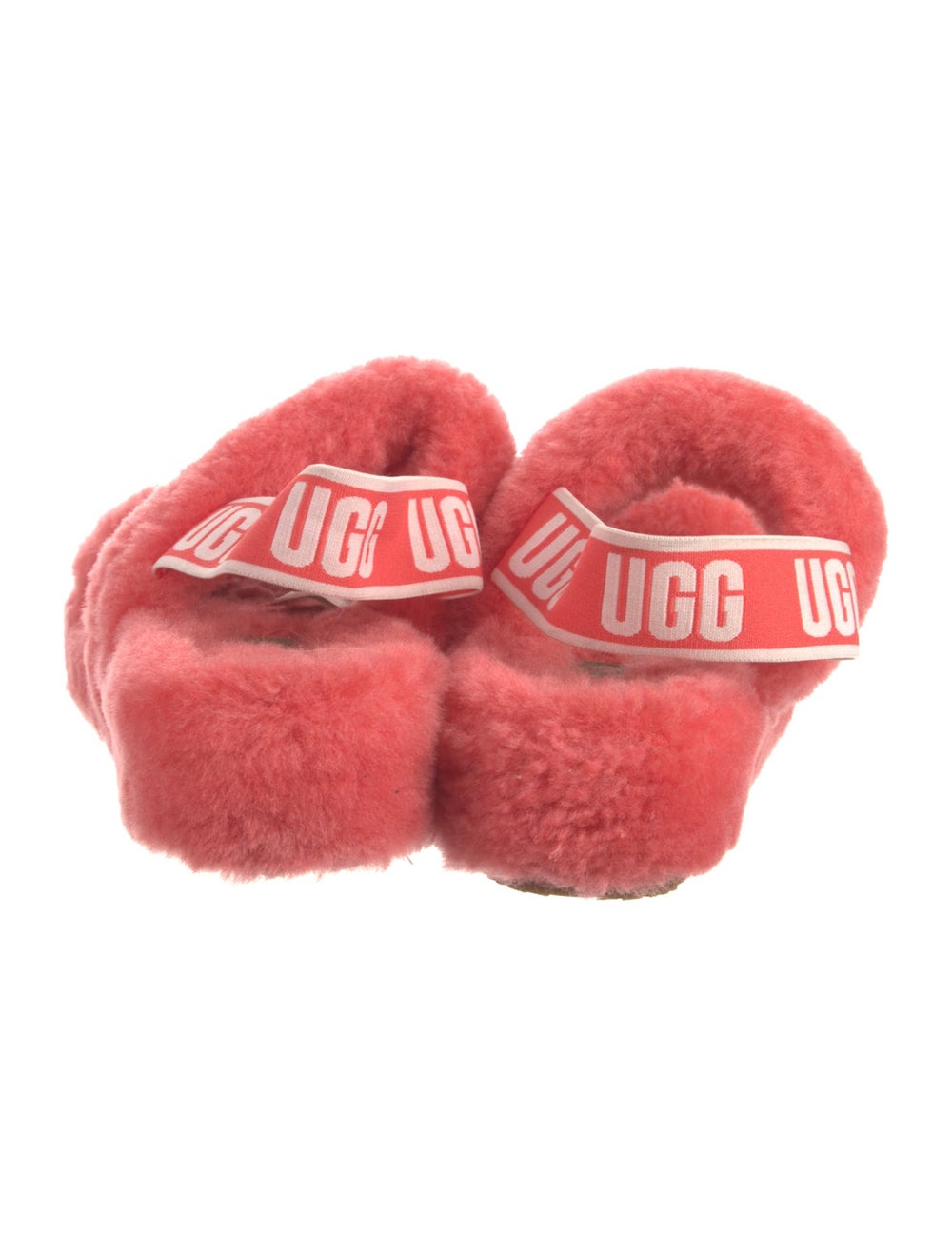 UGG Shearling Sandals Pink Platform Multistrap - image 4