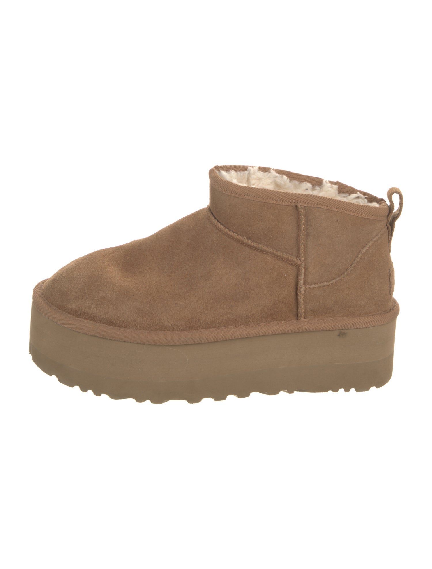 UGG Suede Fur Trim Boots
