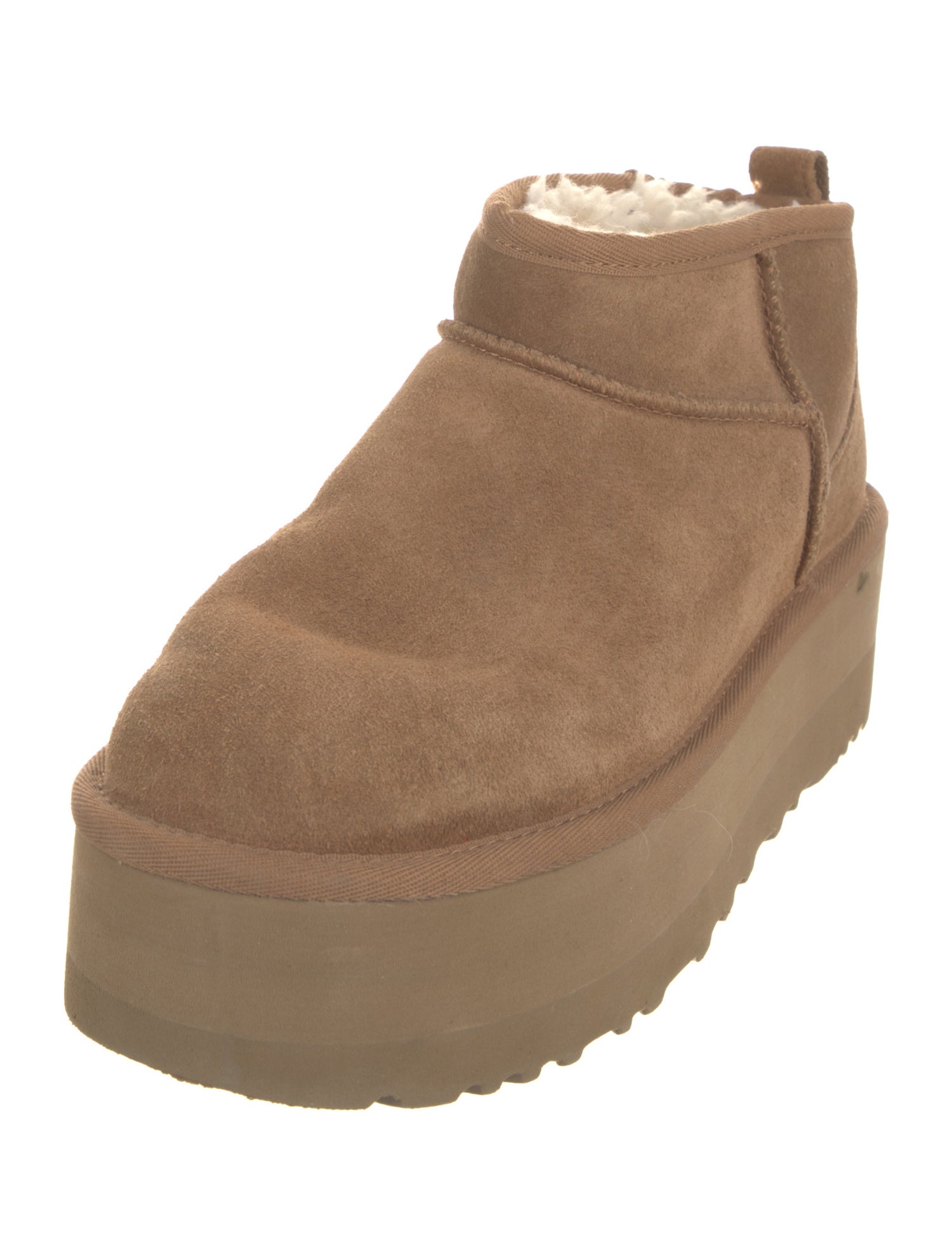 UGG Suede Fur Trim Boots