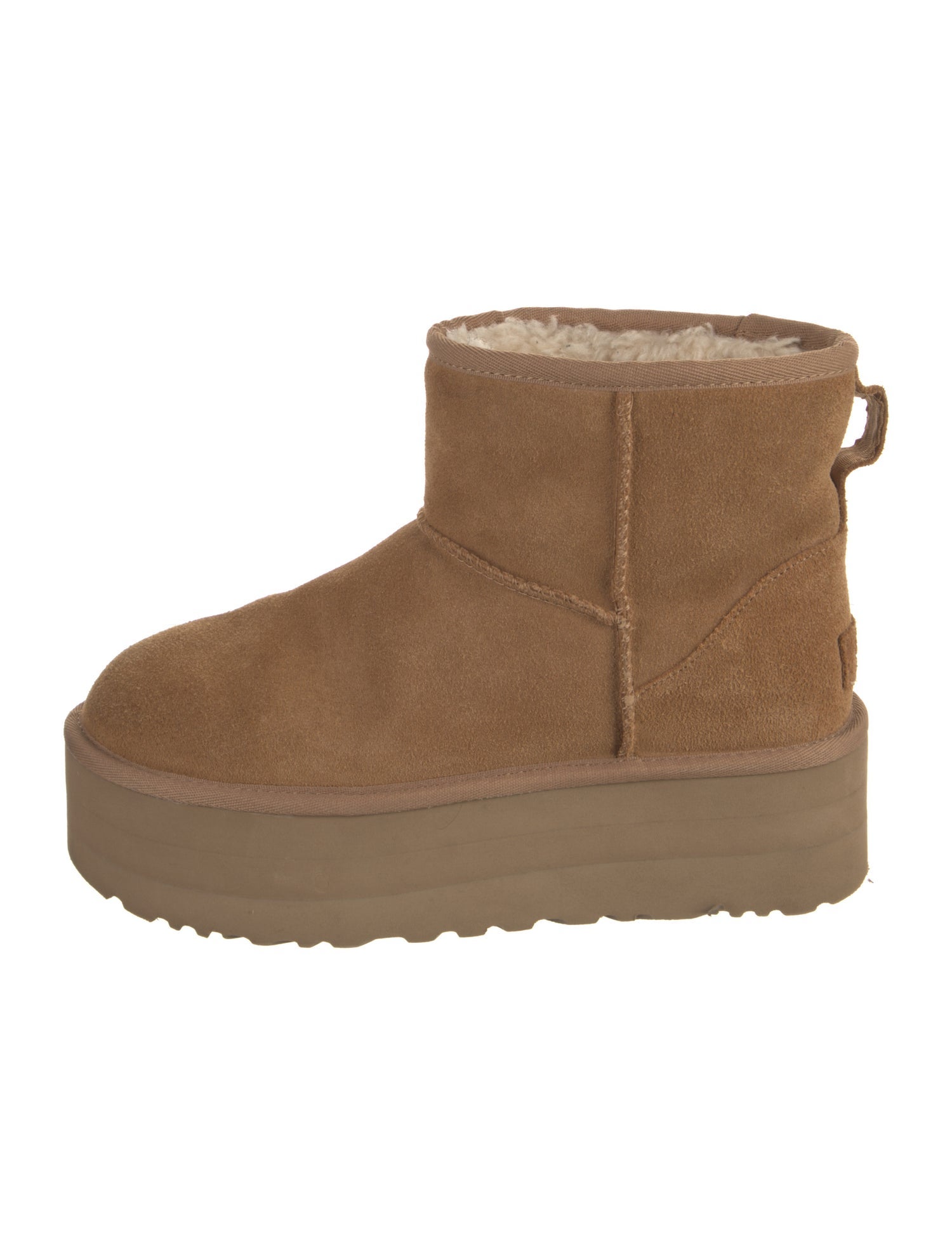 UGG Suede Faux Fur Trim Boots