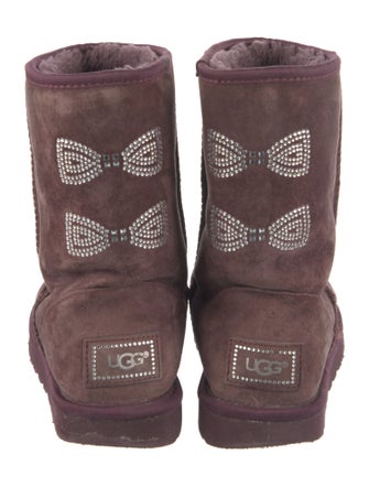 UGG Suede Crystal Embellishments Boots
