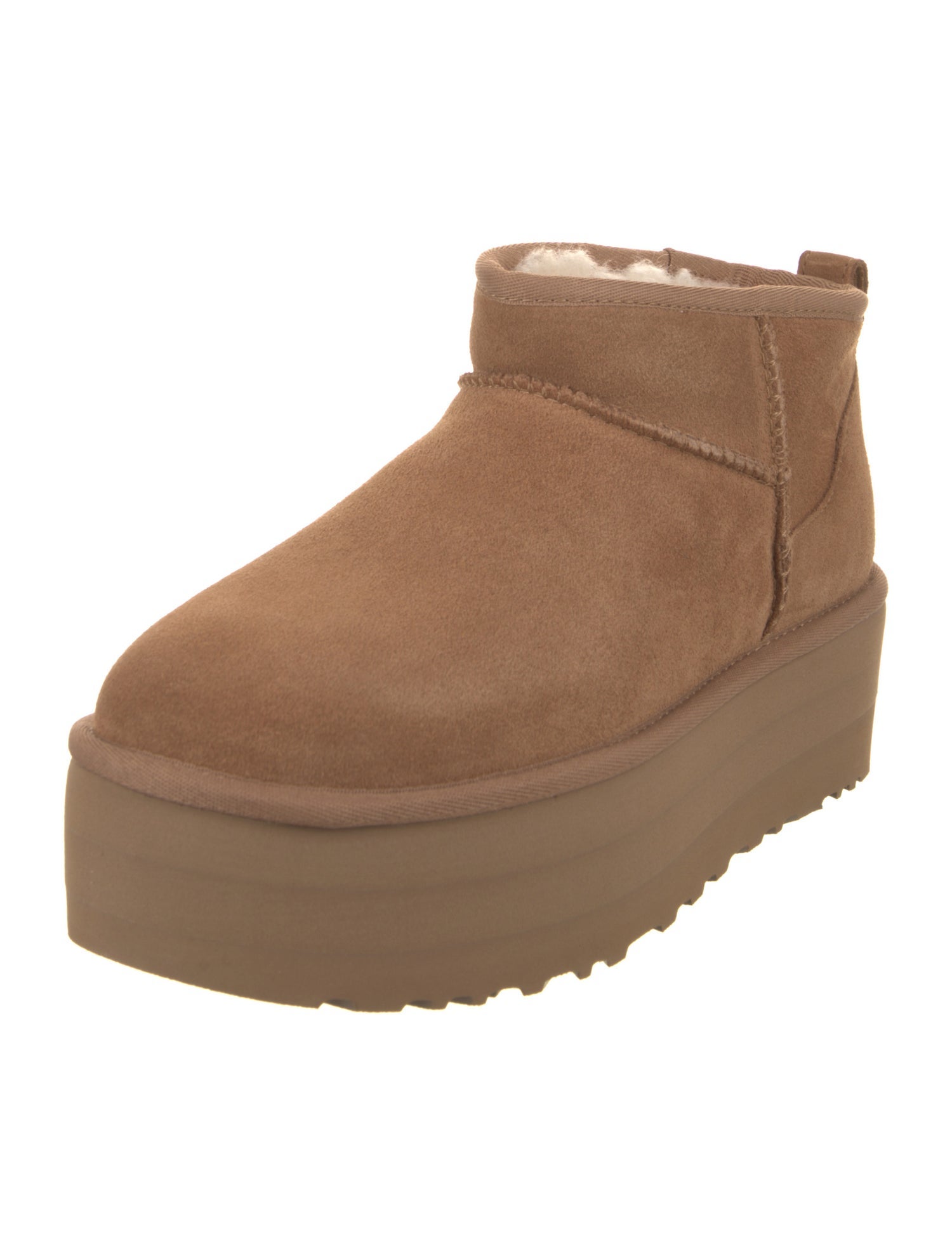 UGG Suede Fur Trim Boots